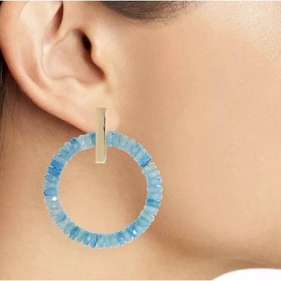 Halogen  Faceted Beaded Circle Earrings Necklace - Picture 4 of 4